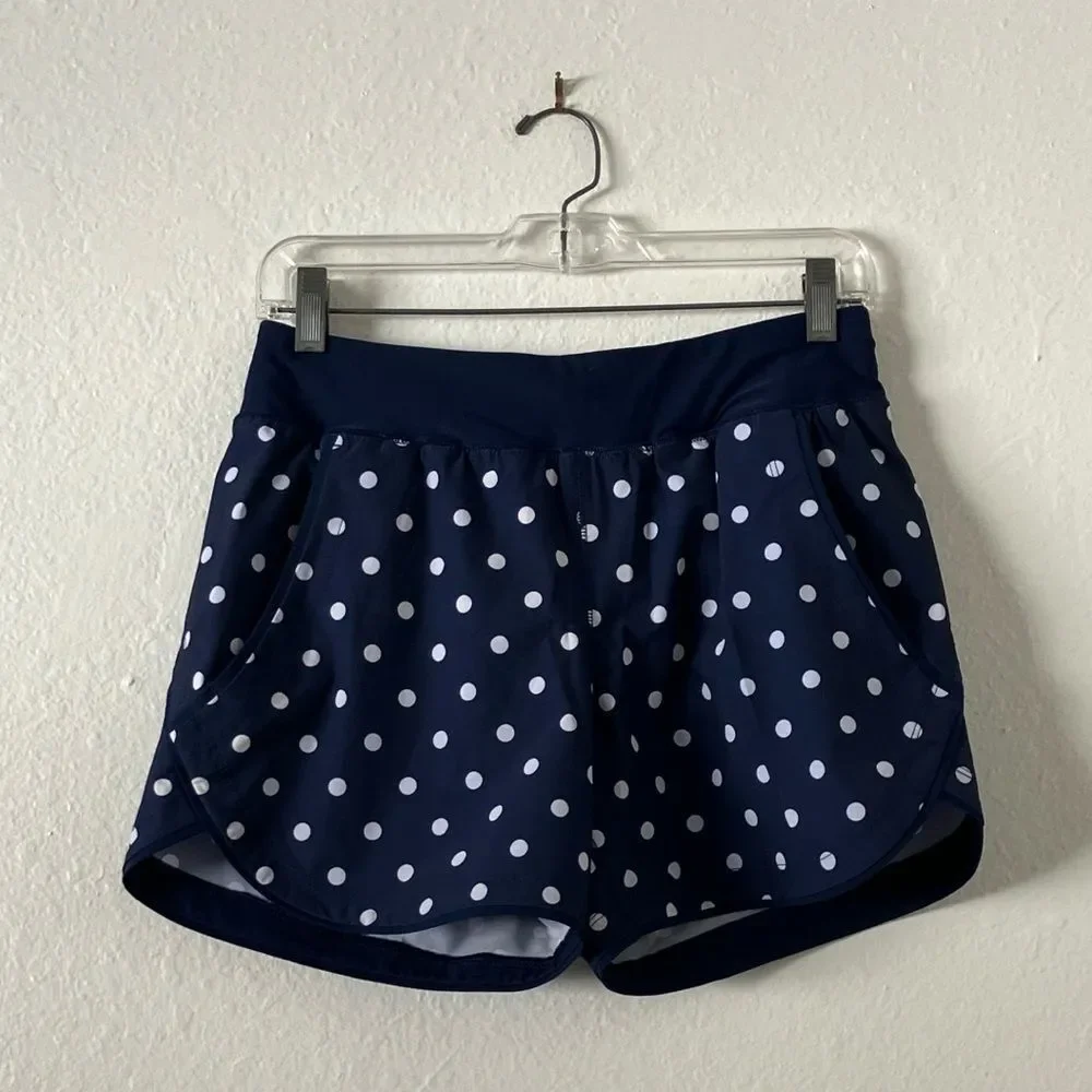 Blue Polka Dot Lands' End Bathing Suit Shorte
